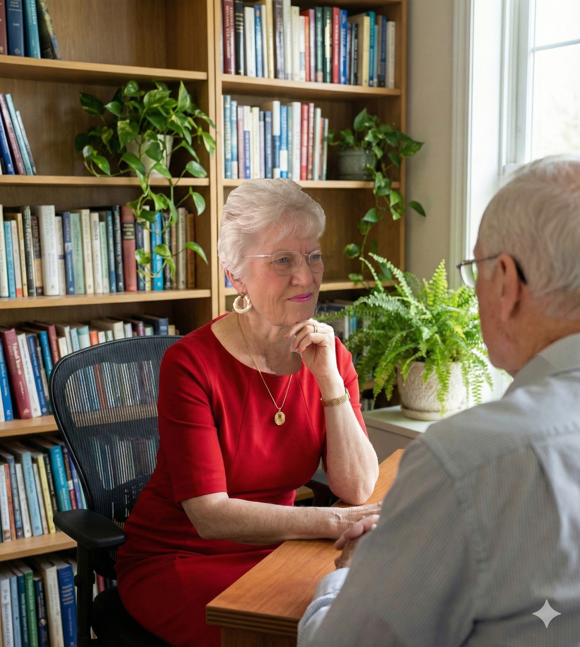 Professional editor assisting medical author